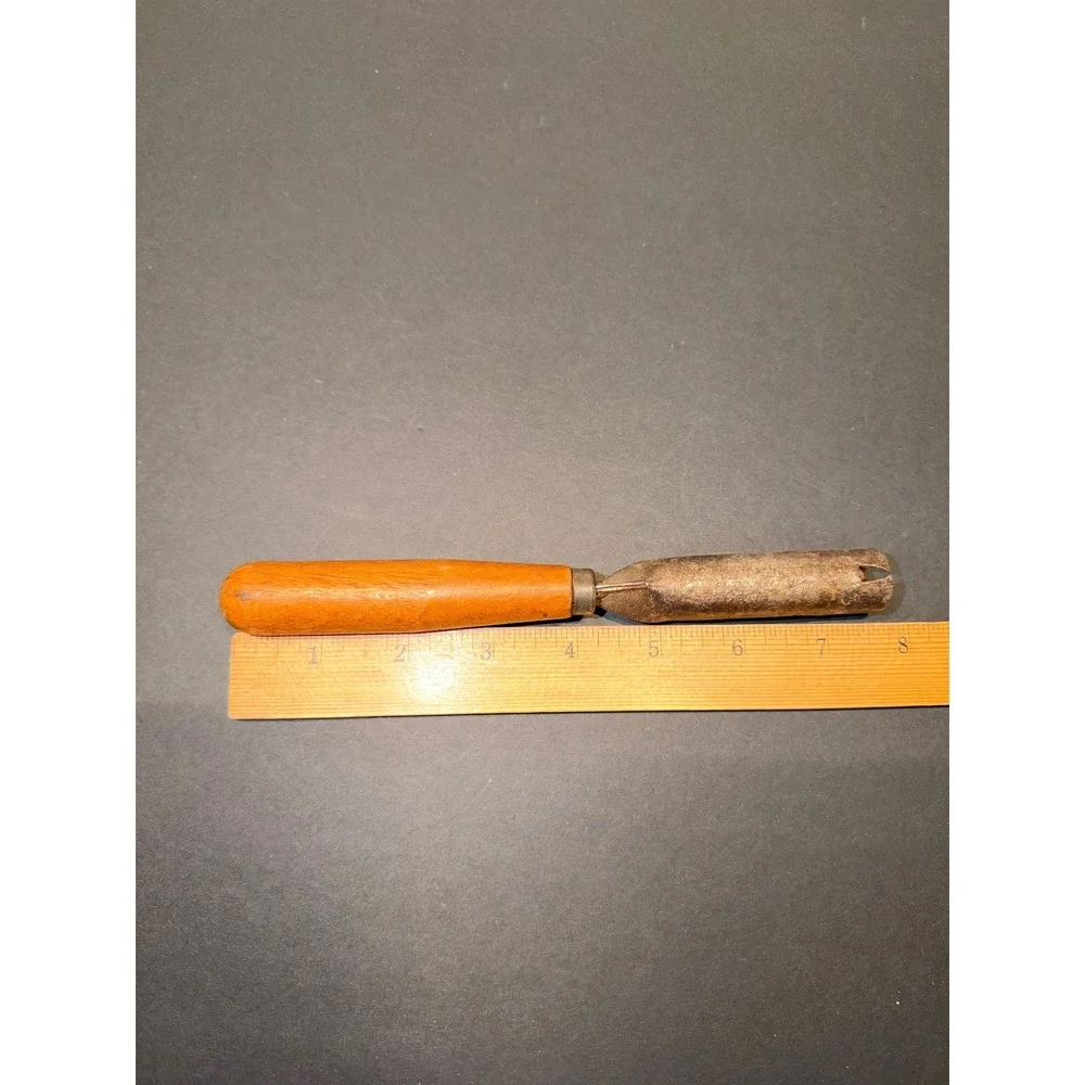 Antique Boye Needle Co Apple Corer Wood Handle Chicago Pat 1900's Primitive Tool